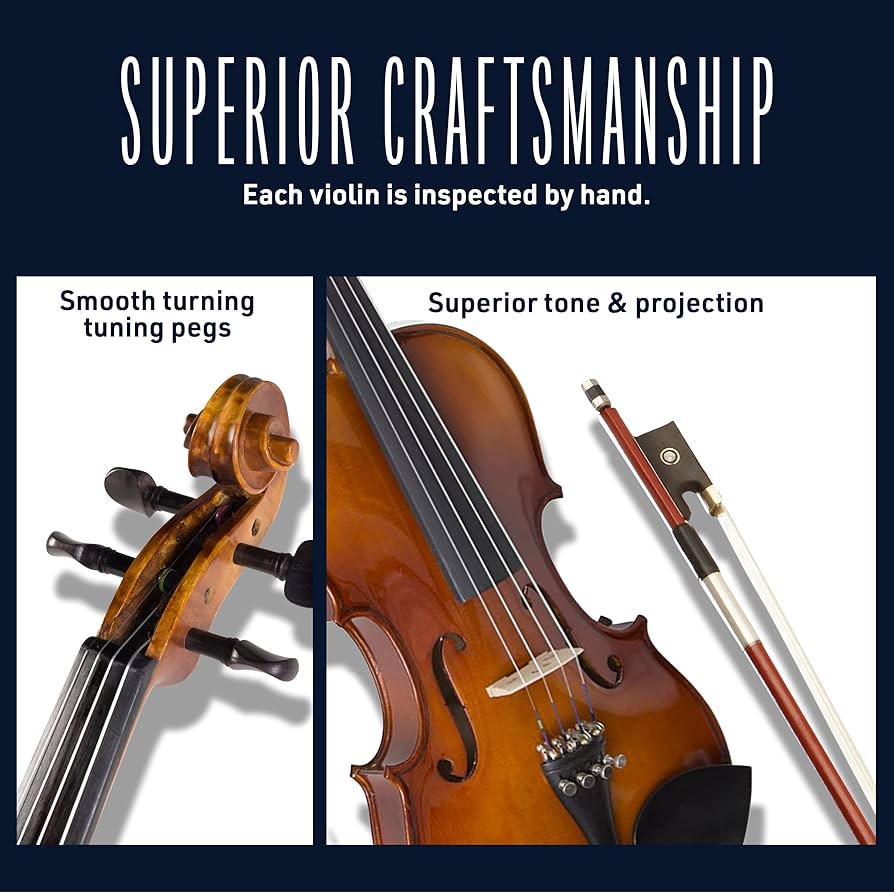 Amazon.com: Cecilio 4/4 Violin Set Full Size Fiddle Solidwood