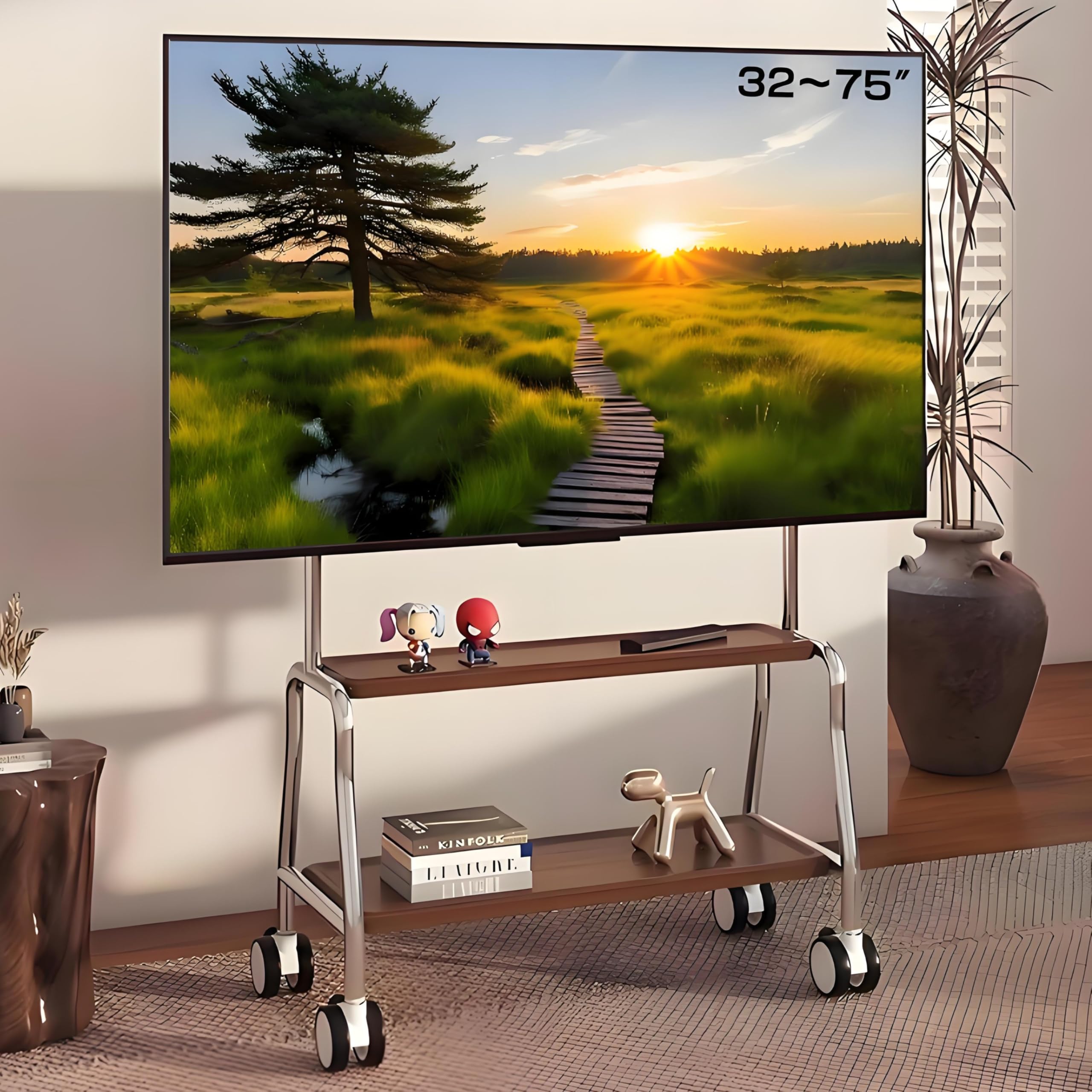 Amazon.co.jp: Asakusaen テレビスタンド ハイタイプ キャスター付き