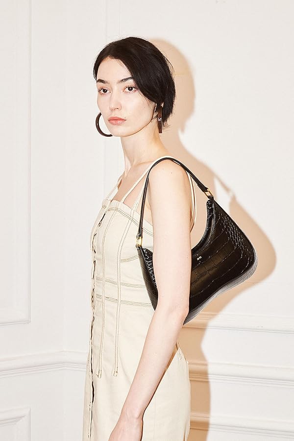 JW PEI Women's Ruby Shoulder Bag - Black Croc: Handbags: Amazon.com