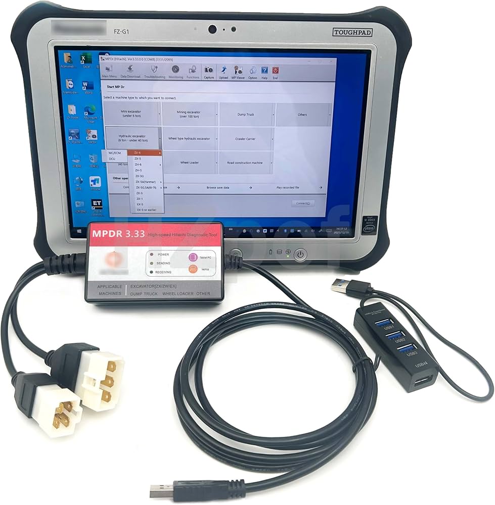 MPDR Software 3.33 Heavy Duty Excavator Diagnostic Tool Tester for