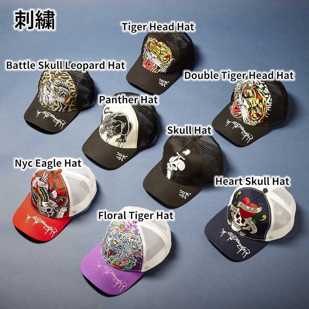 Amazon | [Ed Hardy] CAP 正規品 2023 タトゥー 刺繍 キャップ [並行