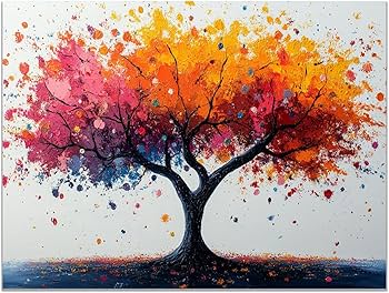 Amazon.co.jp: SHYAMIC アートパネル 抽象飾り絵 抽象画 抽象的な木の