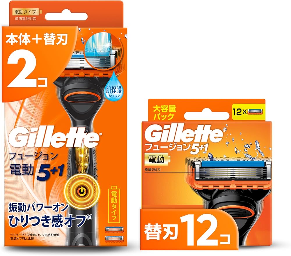 Amazon.co.jp: Gillette ジレット カミソリ 髭剃り 電動 長持ち 本体