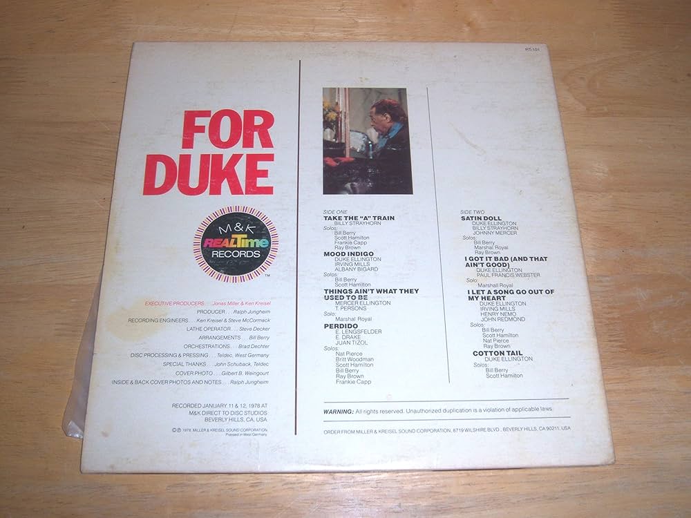 Bill Berry And His Ellington All-Stars - For Duke: Bill Berry And