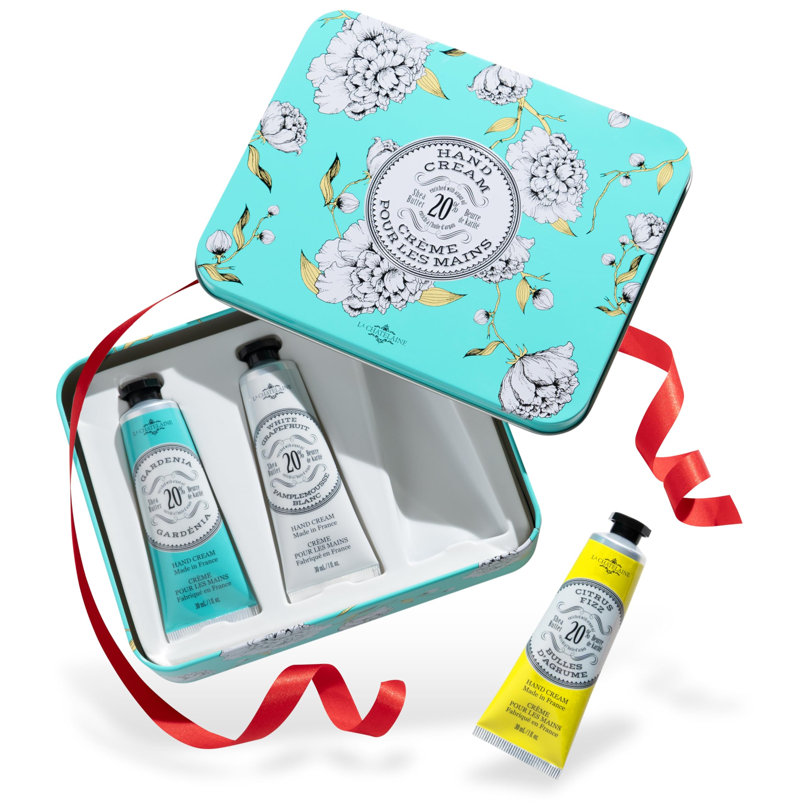 Amazon.com : La Chatelaine Hand Cream Trio Tin Gift Set, Natural