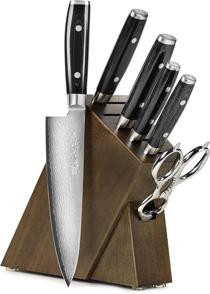 Amazon.com: Yaxell Ran Plus 7 Piece Slim Knife Set - Made in Japan