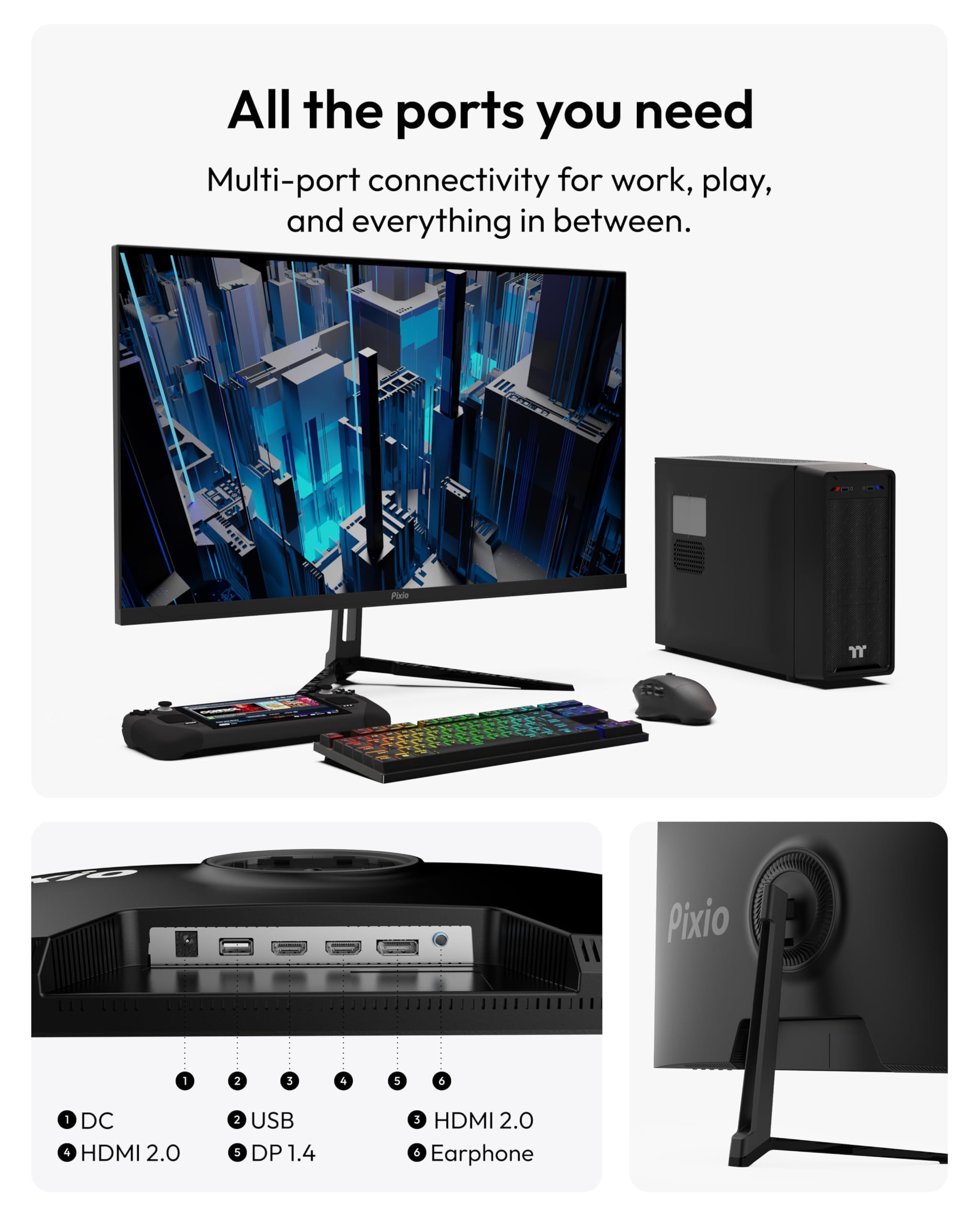 Amazon.com: Pixio PX279 Wave 27 inch 240Hz Refresh Rate FHD 1080p