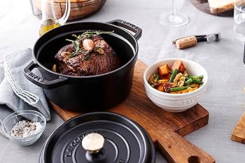 Amazon.com: STAUB 40509-487-0 Cocotte Round 20cm Black: Home & Kitchen