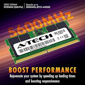 A-Tech 16GB DDR5 5600MHz PC5-44800 CL46 SODIMM 1.1V Non-ECC