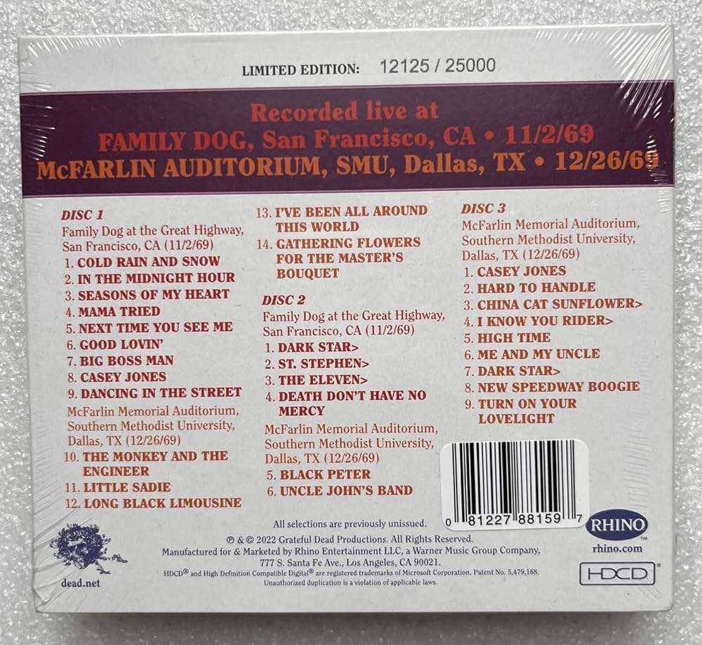 Not applicable - Grateful Dead - Dave's Picks, Volume 43 - Amazon