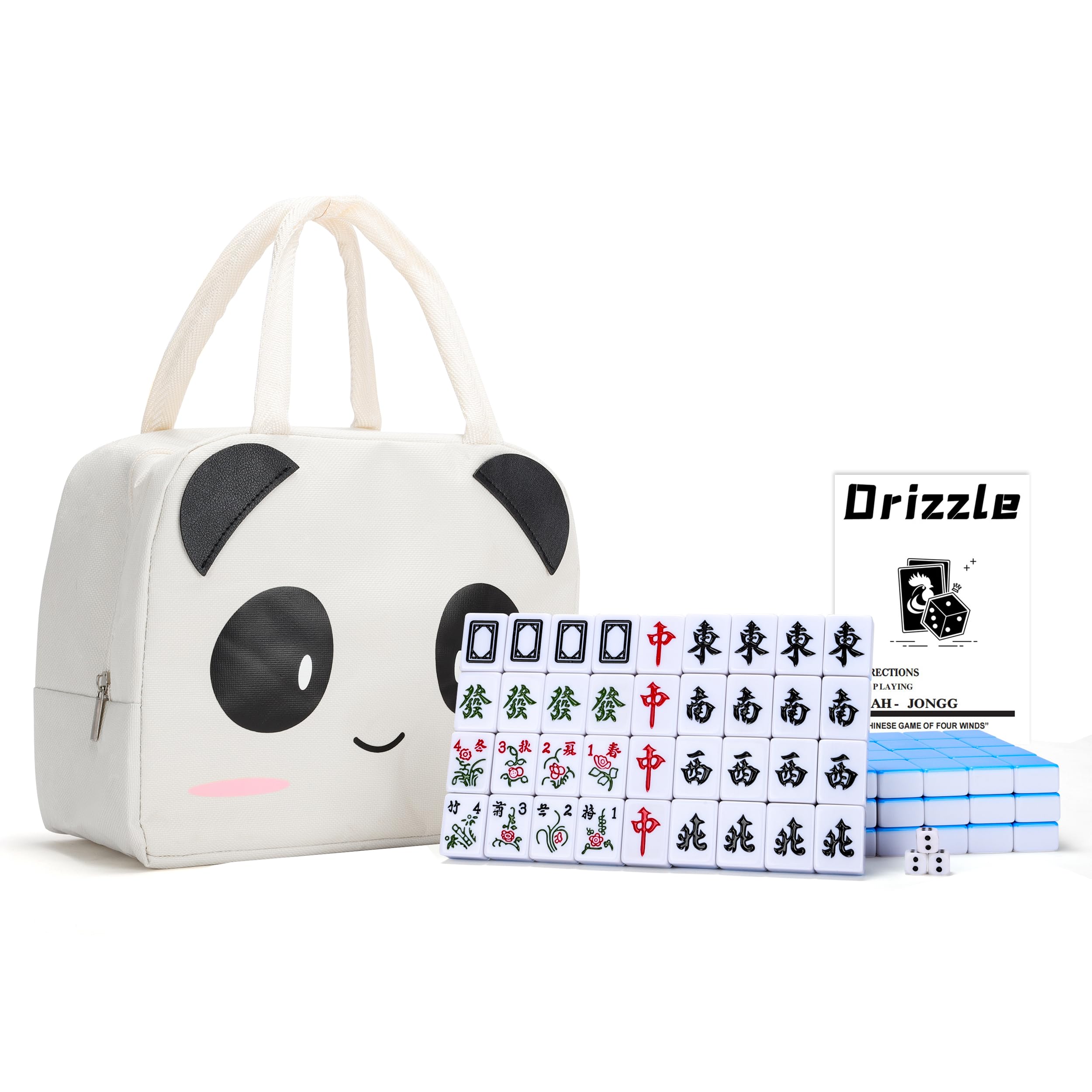Amazon.com: drizzle 30mm Mahjong Set Blue - 144 Medium Size Tiles