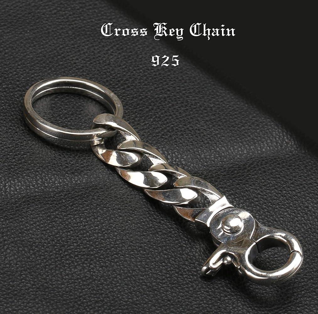 Amazon.co.jp: 「silverKYASYA」シルバー925 クロスキーチェーン