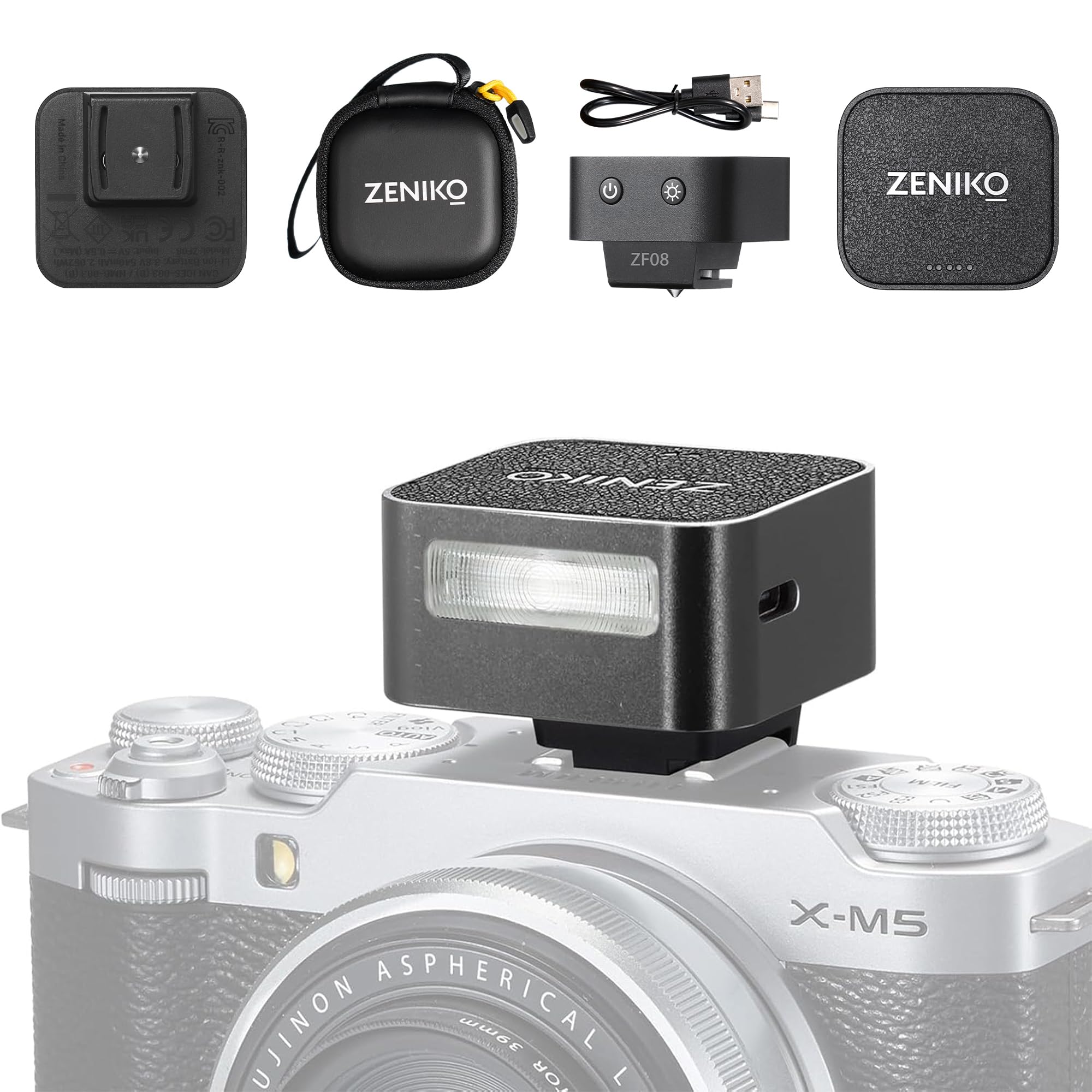 Amazon | ZENIKO ZF08 カメラフラッシュ カメラ用ミニフラッシュ