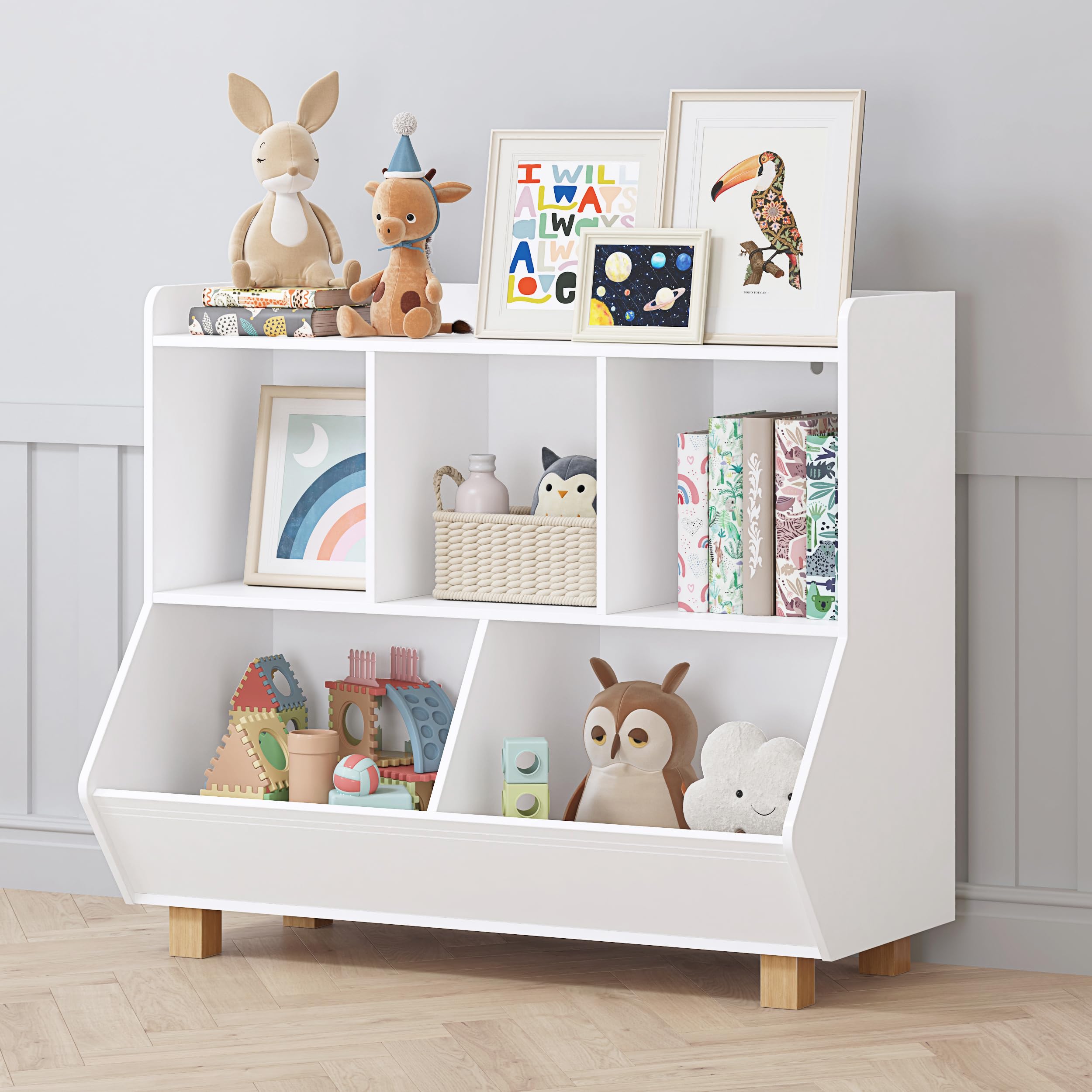 Amazon.com: UTEX Toy Storage Organizer, Kids Bookshelf and Toy