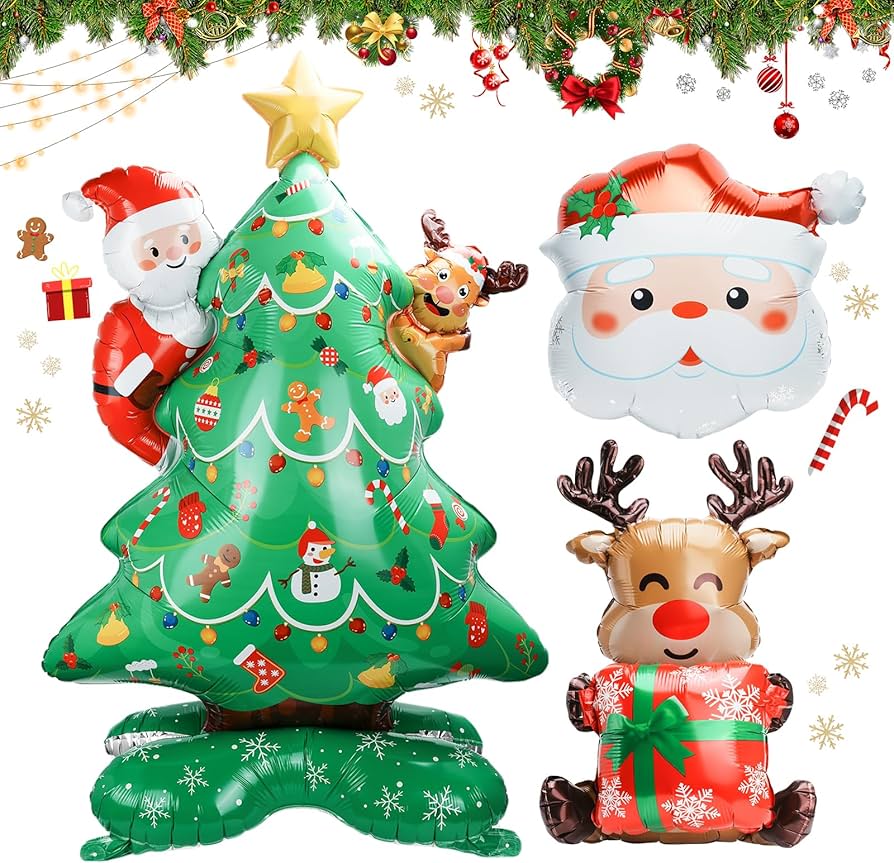 Amazon | Chisafly クリスマス バルーン 大きい 自立 3点セット