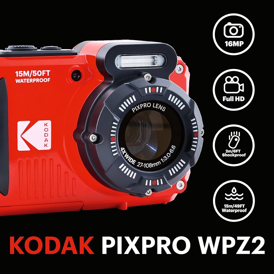 Amazon.com : KODAK PIXPRO WPZ2 Rugged Waterproof Digital Camera
