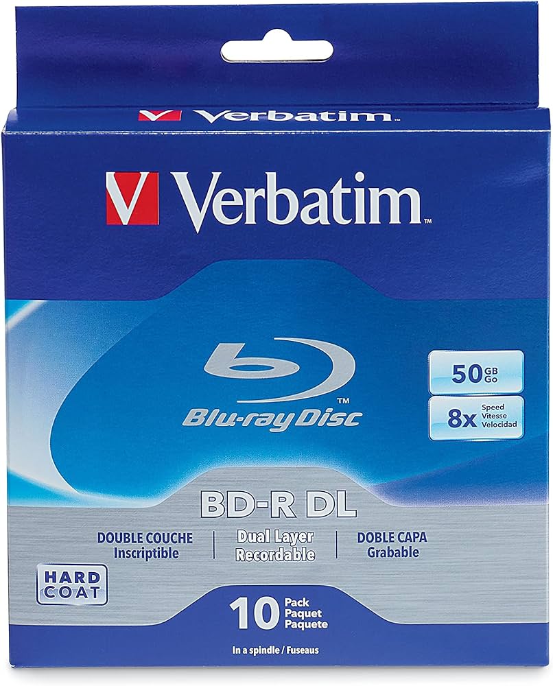 Amazon.com: Verbatim BD-R 50GB 8X Blu-ray Recordable Media Disc