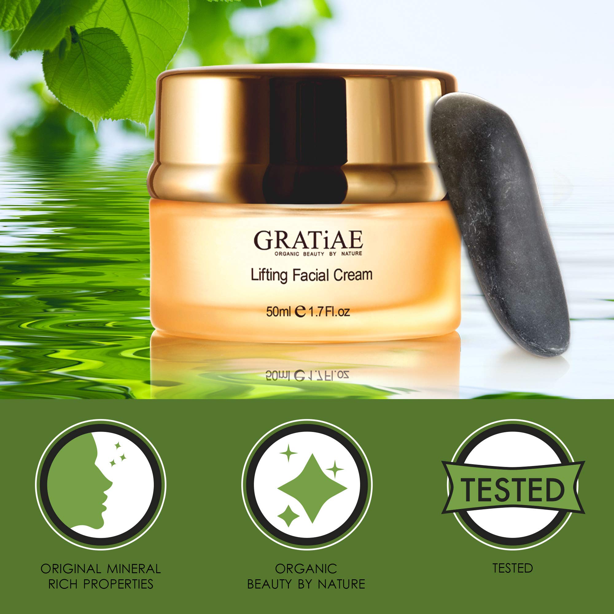 Amazon.com : Gratiae Organics Lifting Moisture Cream with Volcanic