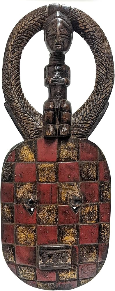 Amazon.co.jp: バウレ族プレプレ仮面 57cm アフリカン プリミティブ