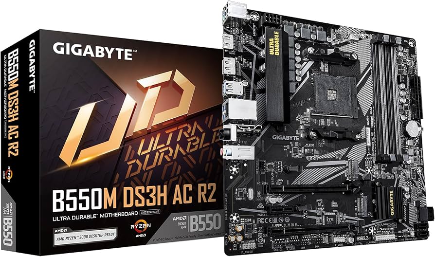 Amazon.com: GIGABYTE B550M DS3H AC R2 AMD AM4 mATX Motherboard