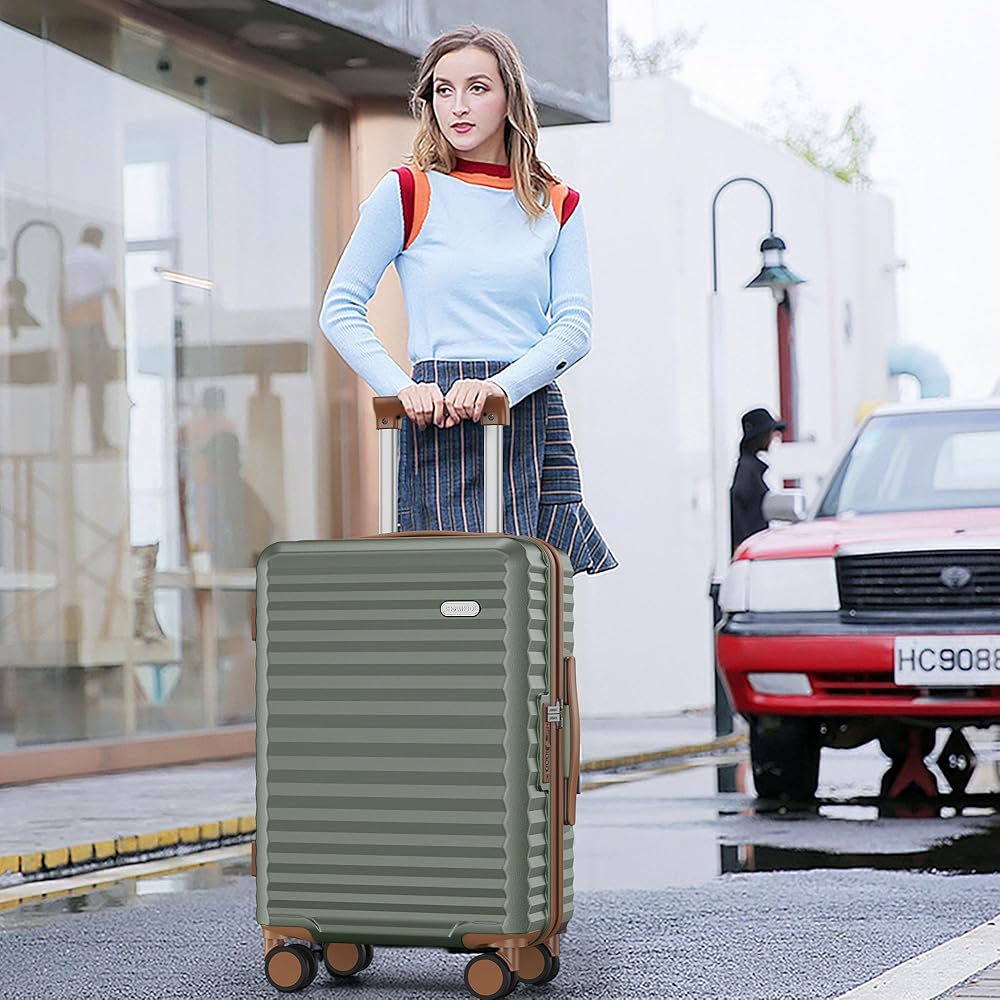 Amazon.com | SHOWKOO Luggage Sets 3 Piece Hardside Expandable