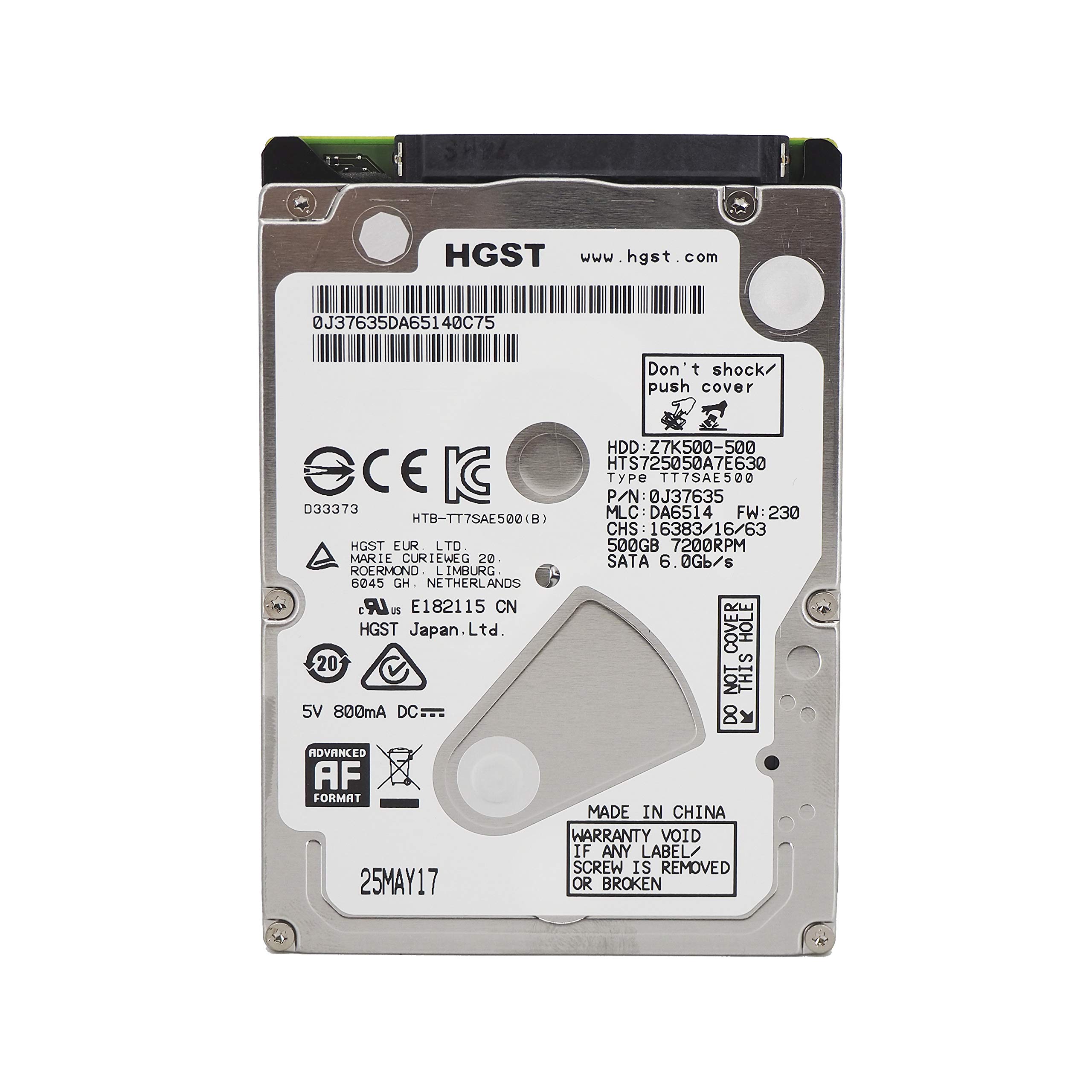 Amazon.com: HGST 0J37635 HTS725050A7E630 500 GB Hard Drive 2.5
