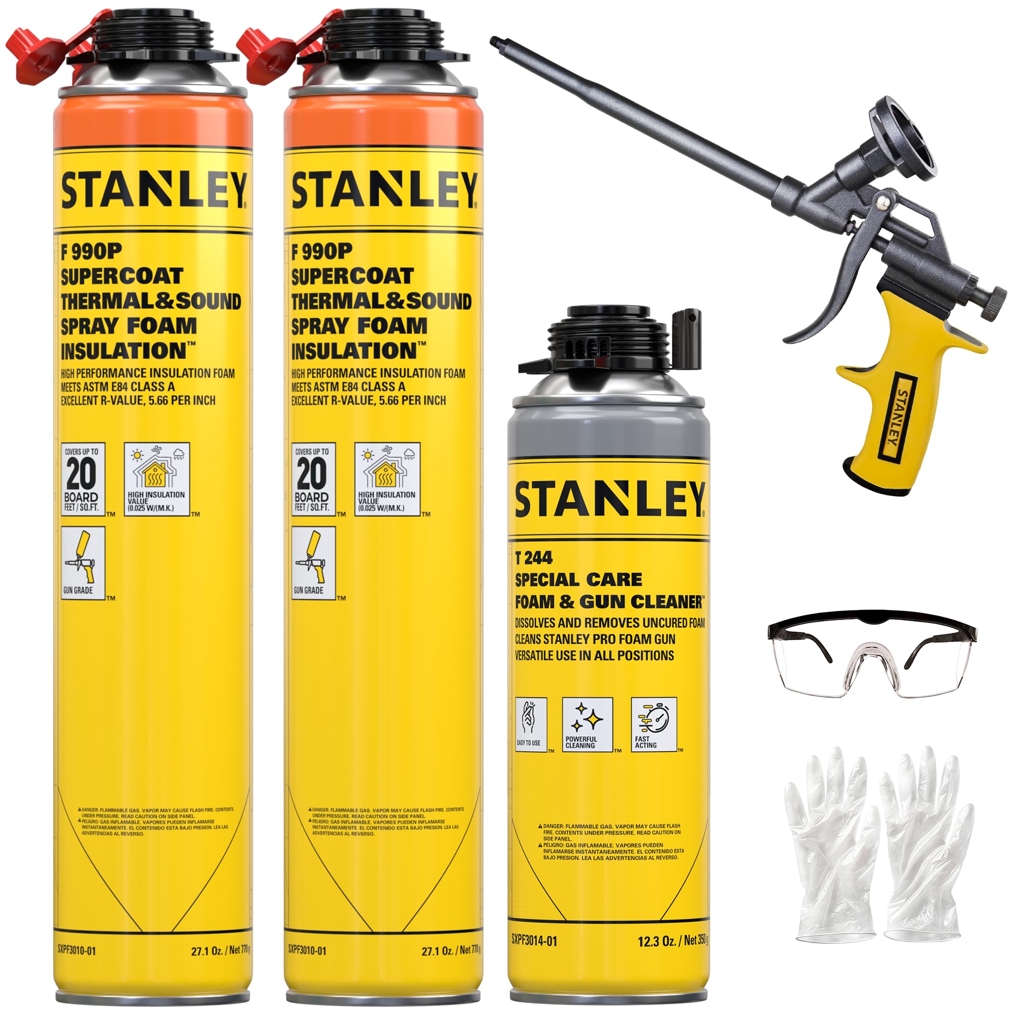 STANLEY F 990P Supercoat Spray Foam Insulation Kit - Closed Cell