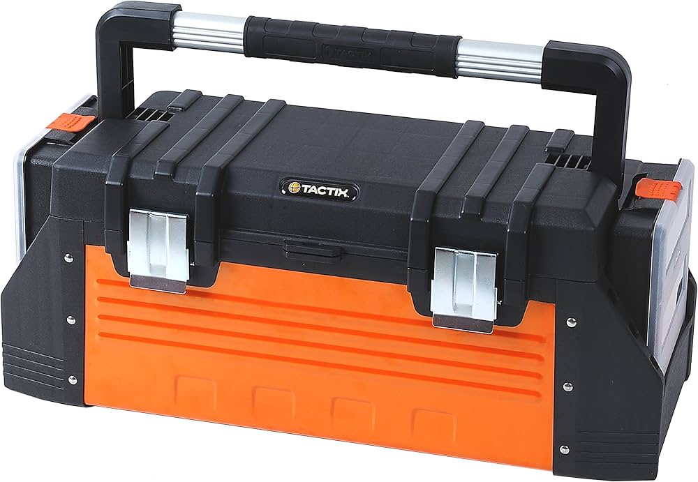 Amazon.co.jp: Tactix 320324 プラスチックと金属製のツールボックス