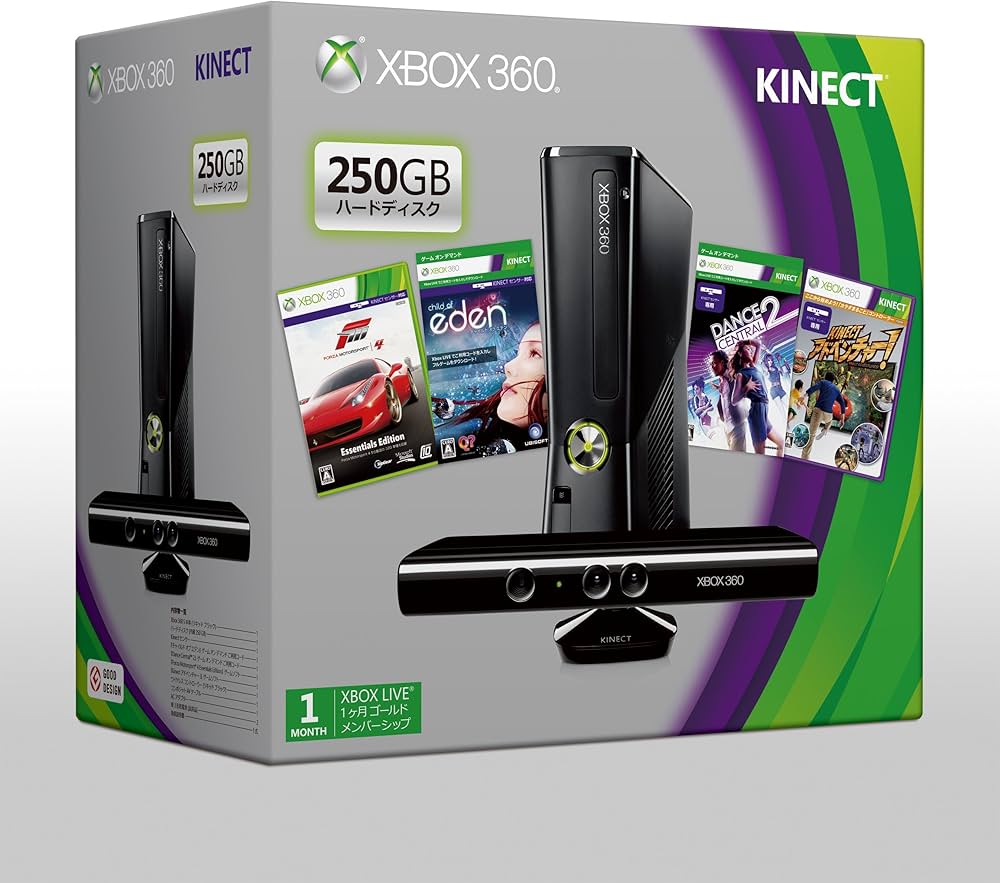 Amazon | Xbox 360 250GB + Kinect プレミアムセット【メーカー生産
