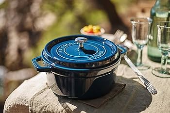 Amazon.com: Staub Cocotte Round 24 cm La Mer: Home & Kitchen