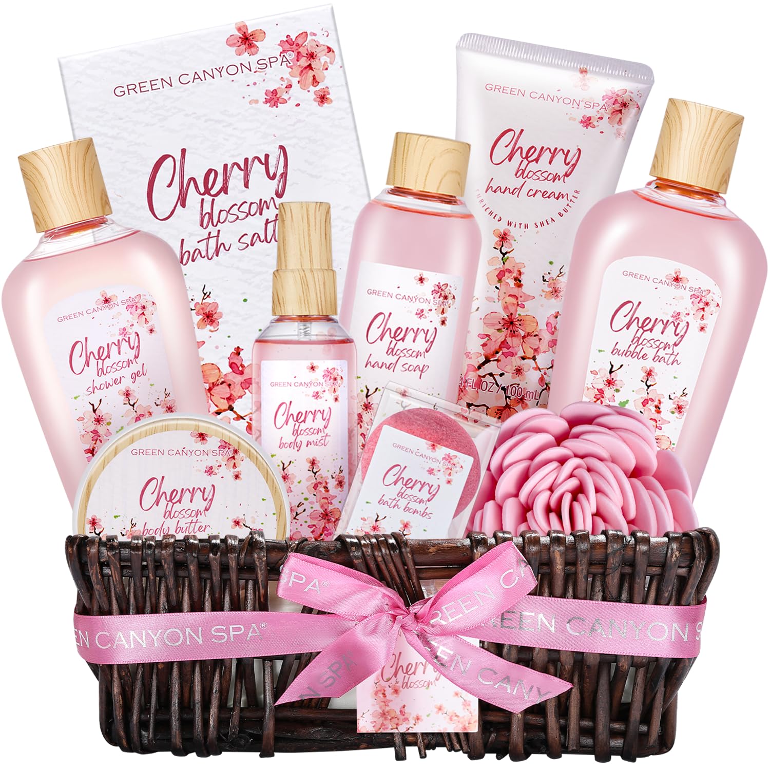 Amazon.com : Green Canyon Spa 11 Pcs Cherry Blossom Scent Spa Gift