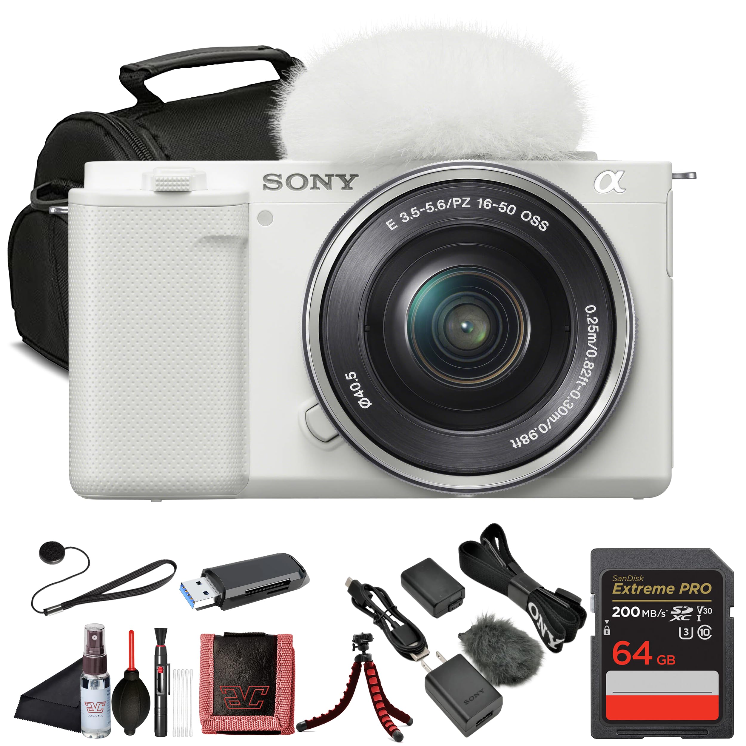 Amazon.com : Sony ZV-E10 Vlogging Mirrorless Camera (White) with E