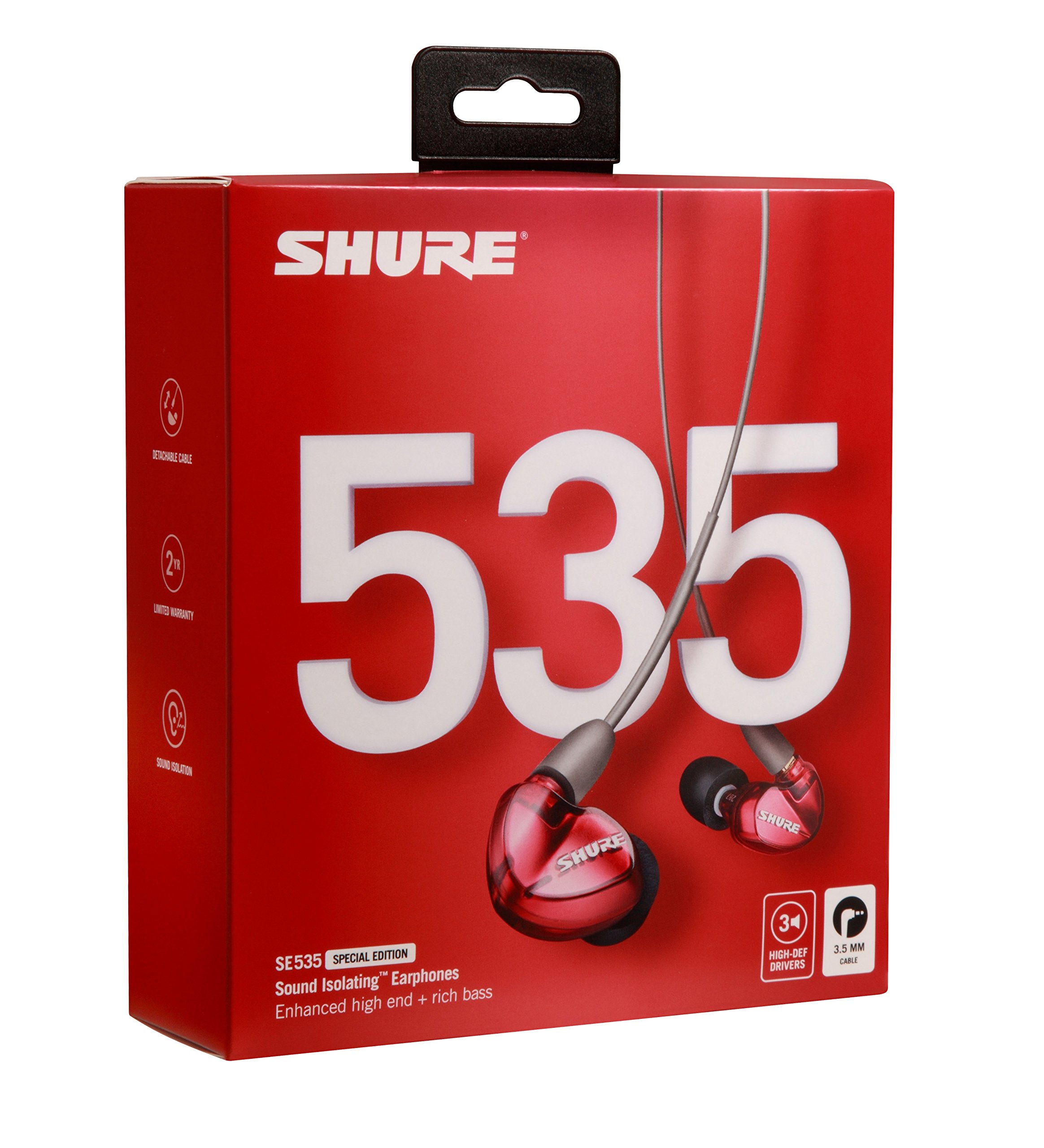 Amazon.co.jp: SHURE シュア SE535LTD-A イヤホン 有線 レッド 高遮音