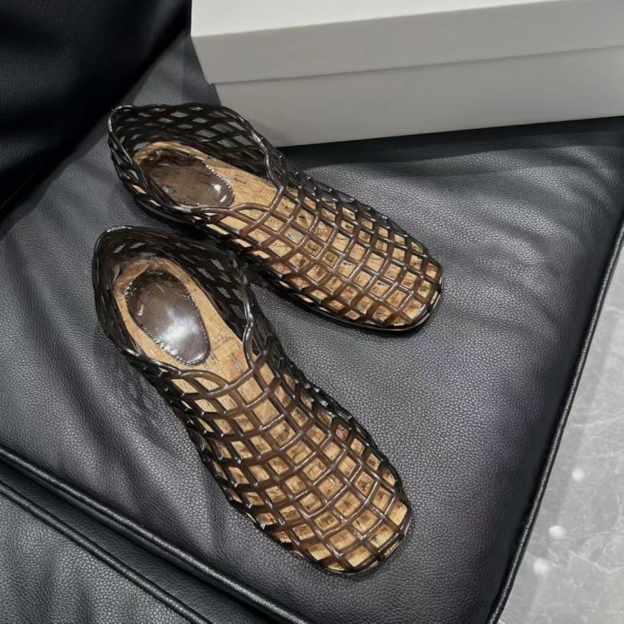 Amazon.com | Kapxumo Red Jelly Mesh Ballet Flats for Women