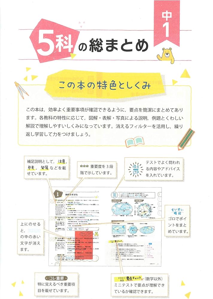 中学1年 5科の総まとめ: 最重要事項100% (受験研究社) | 受験研究社
