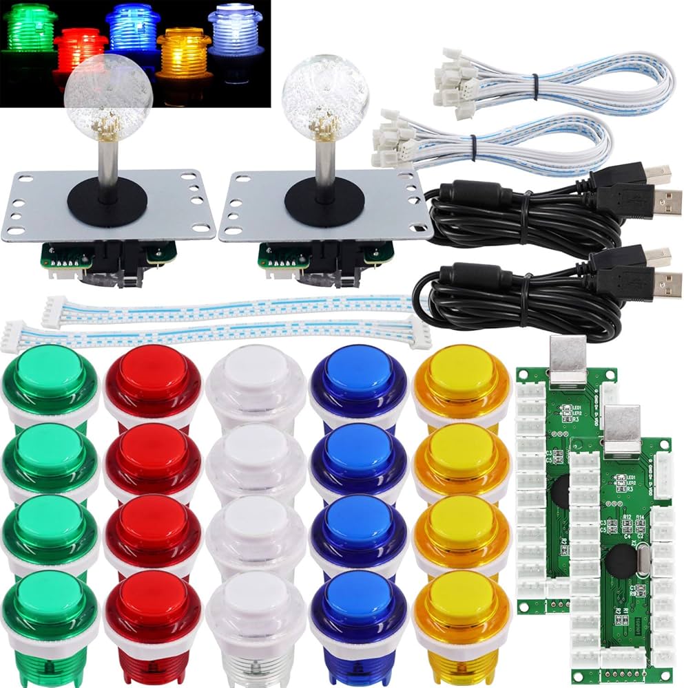 Amazon.com: SJ@JX Arcade 2 Player Game Controller Stick DIY Kit
