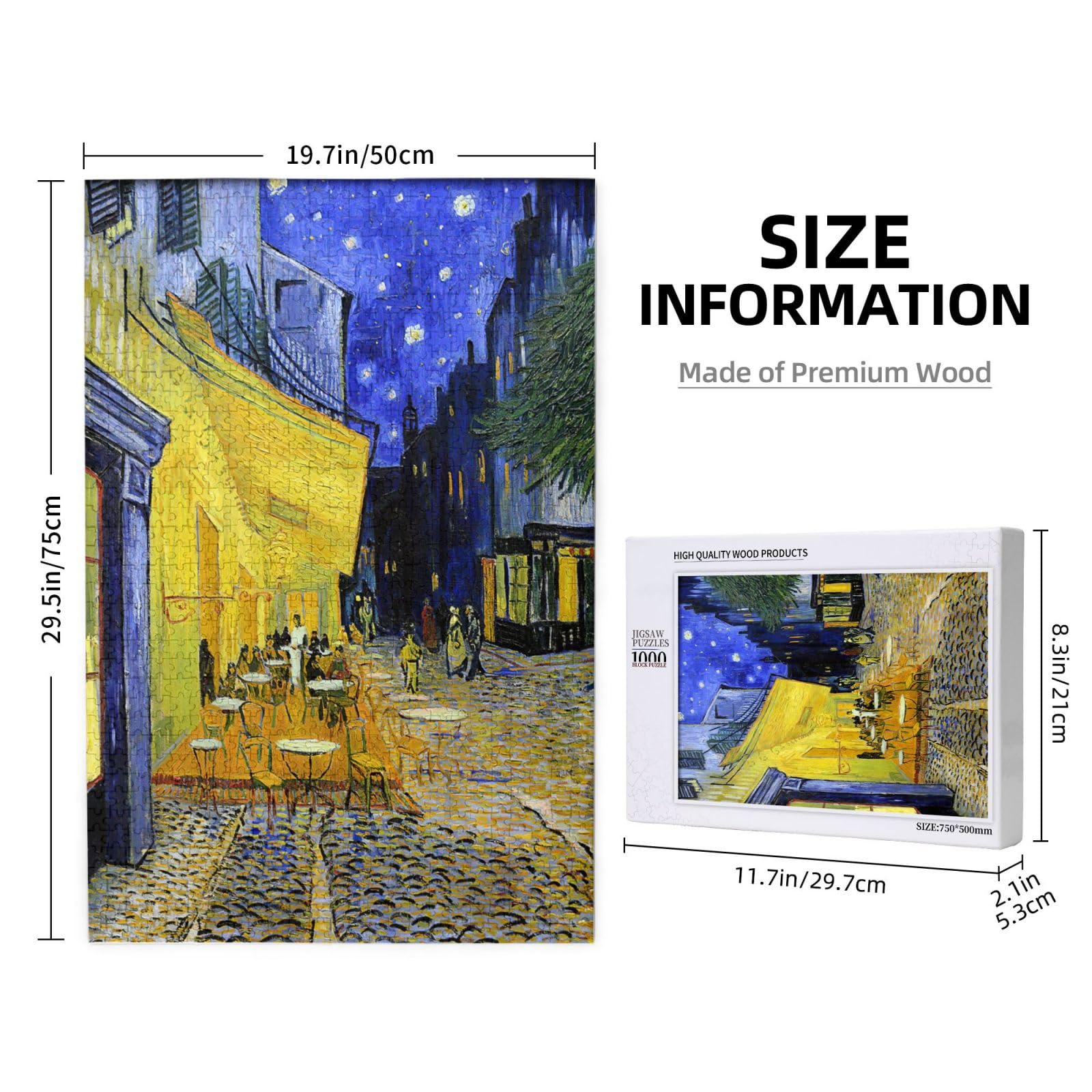 Amazon | ゴッホ 夜のカフェテラス パズル 1000ピース ジグソーパズル