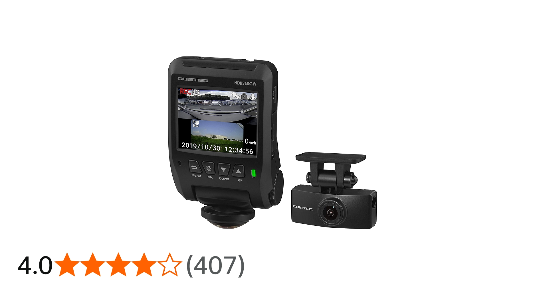 Amazon | コムテック 車用 ドライブレコーダー 360度全方位+リヤカメラ