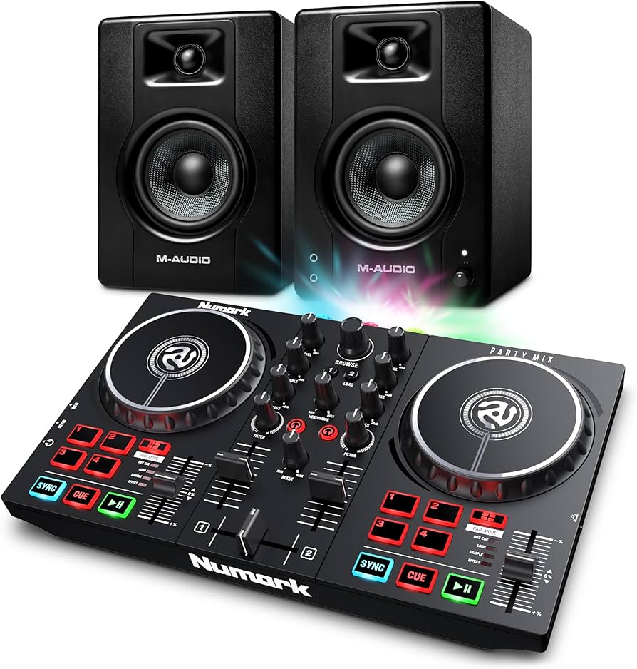 Amazon.co.jp: Numark DJコントローラー LEDライト搭載とモニター