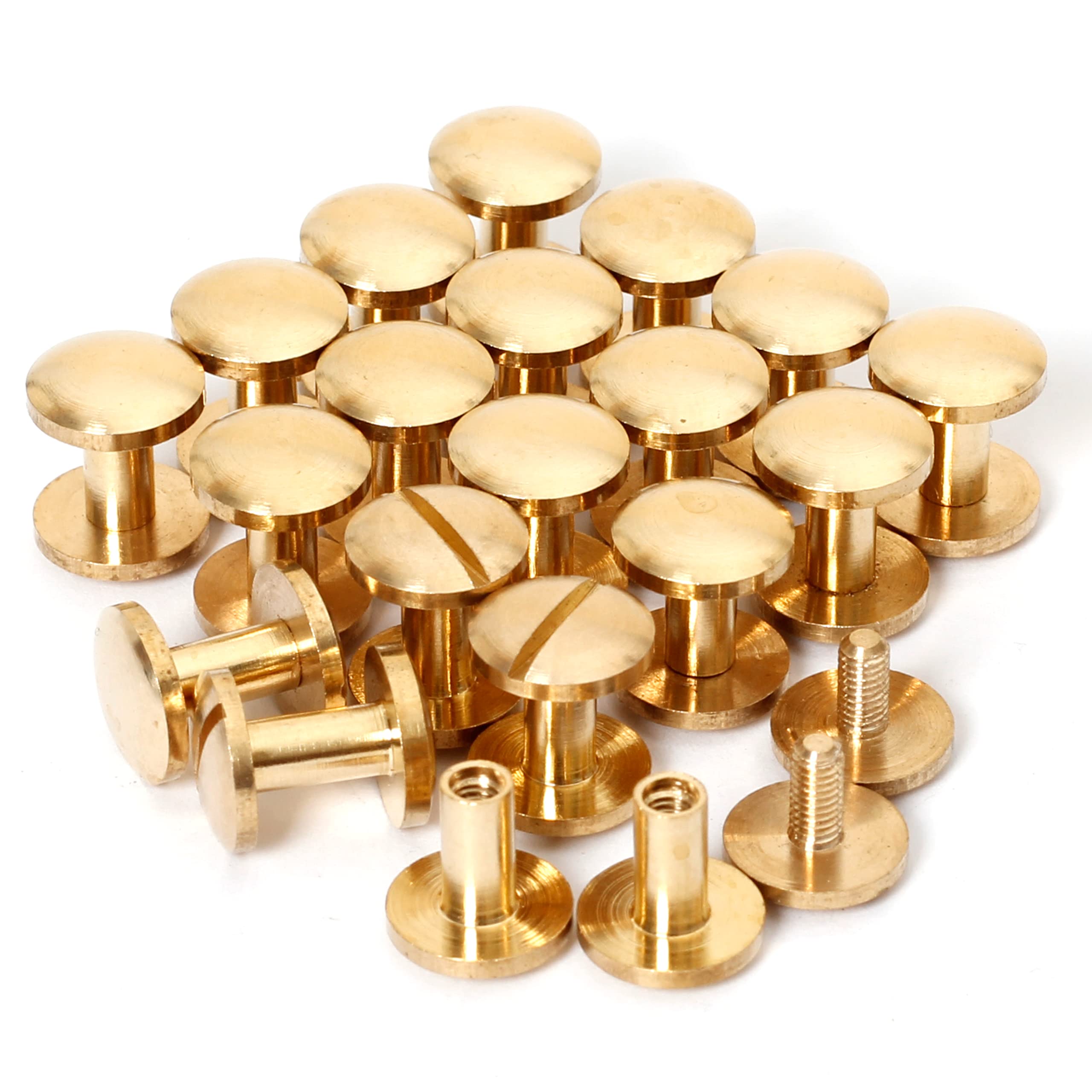 Amazon.co.jp: シカゴスクリュー 20個入り 10×4×8mm 真鍮組ネジ