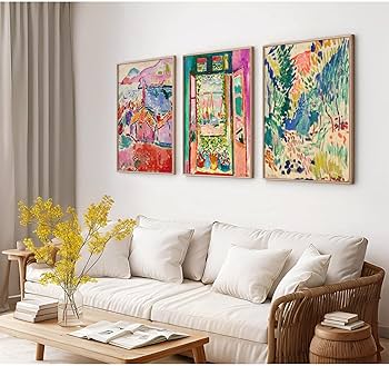 Amazon.com: Pennclys Henri Matisse Wall Art Pink Aesthetic Canvas