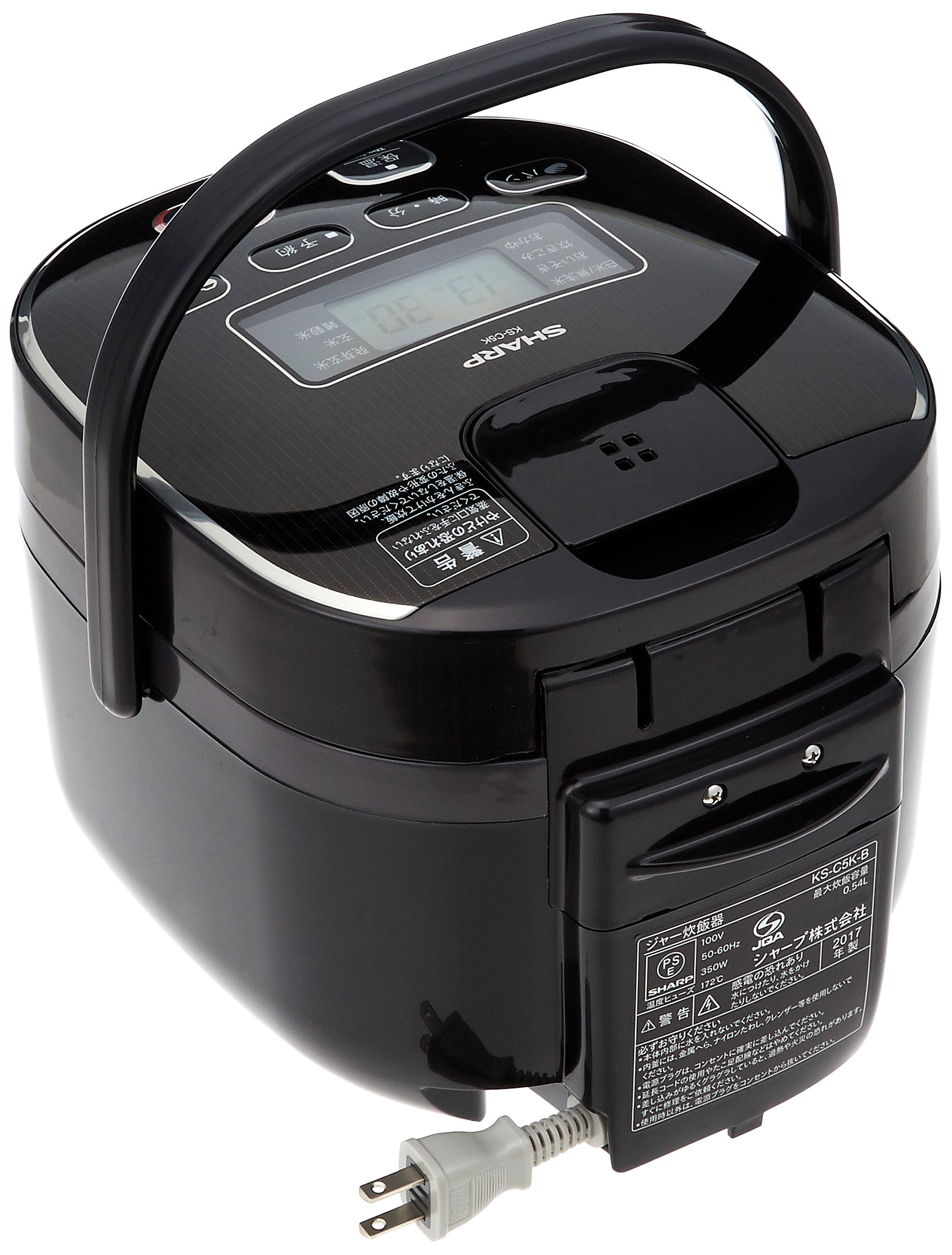 Amazon | シャープ 炊飯器 3合 黒厚釜 球面炊き ブラック KS-C5K-B