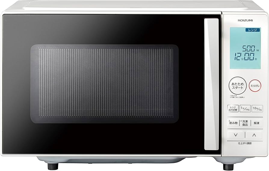 Amazon | コイズミ 単機能 電子レンジ 18L フラットテーブル ヘルツ