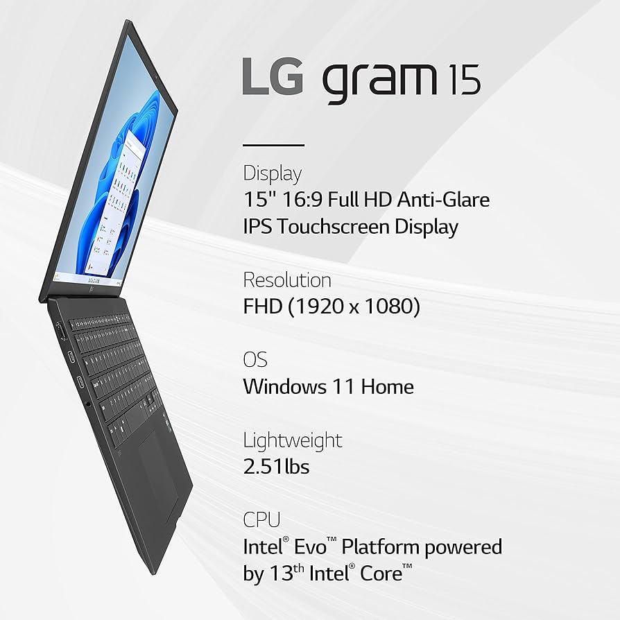 Amazon.com: LG gram 15.6” Lightweight Laptop, Intel 13th Gen Core