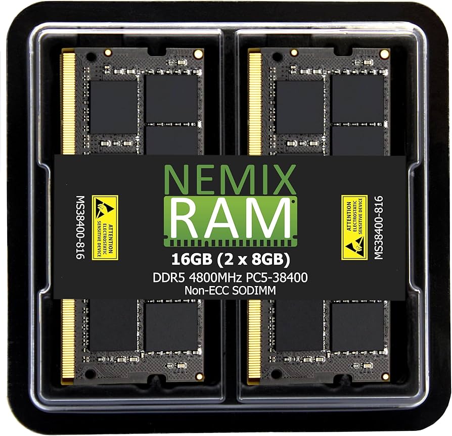 Amazon.co.jp: NEMIX RAM 16GB (2X8GB) DDR5 4800MHZ PC5-38400 1Rx6