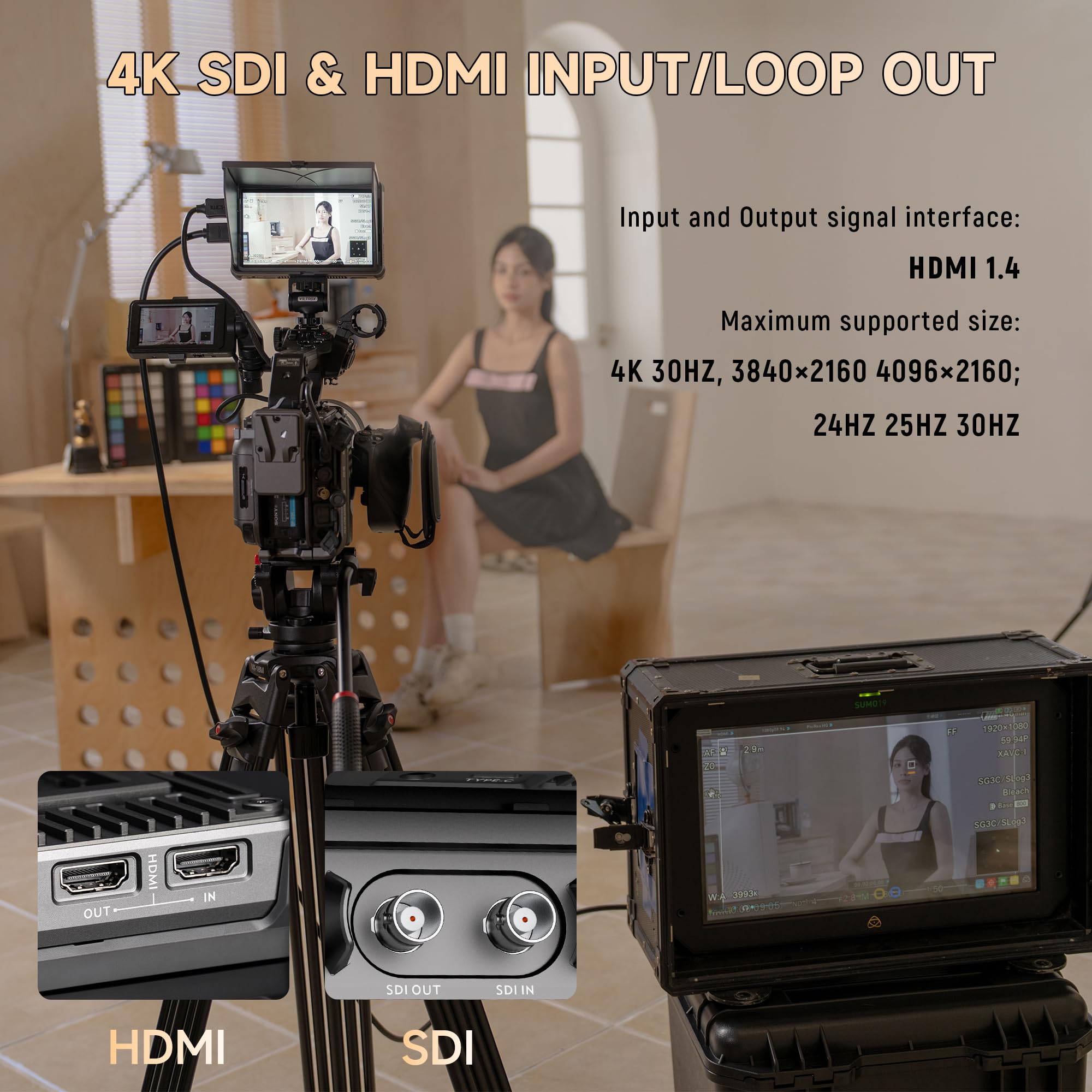 Amazon.com : VILTROX DC-X3 2000 Nits SDI Camera Field Monitor, 4K