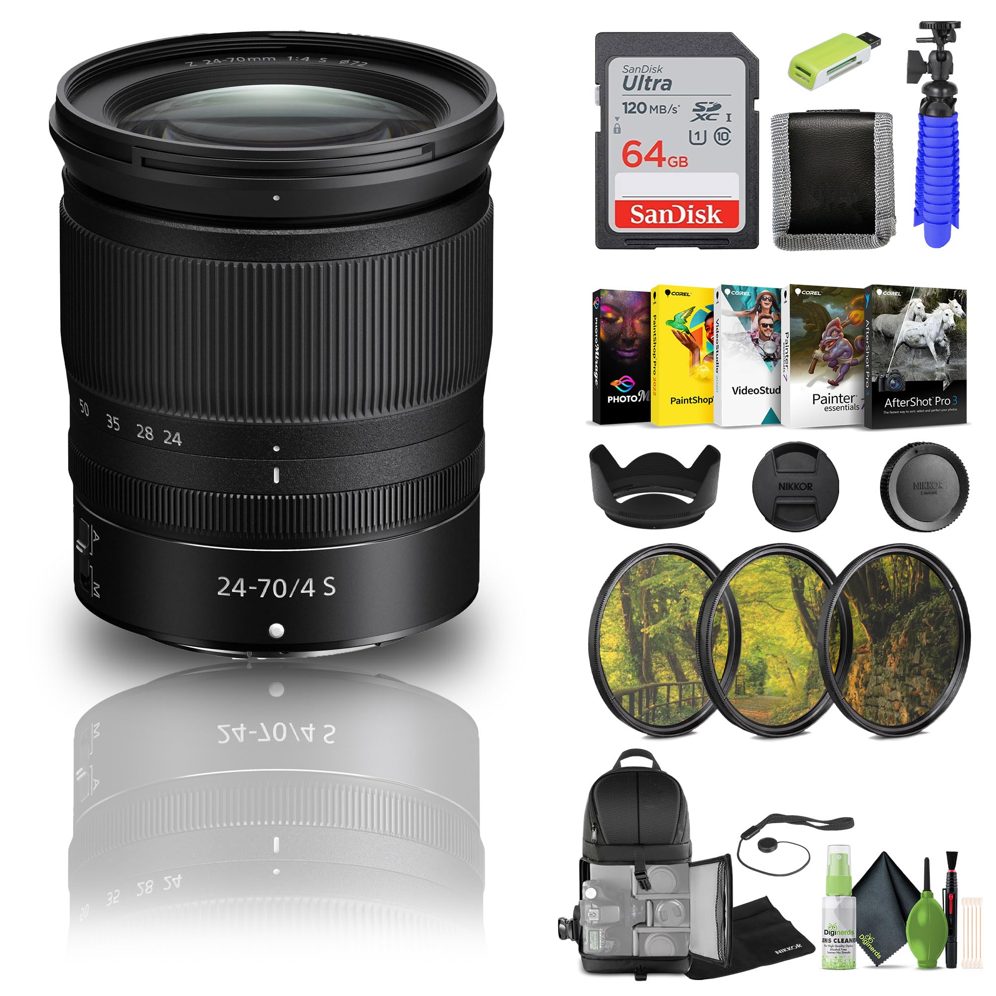 Amazon.com: Nikon NIKKOR Z 24-70mm f/4 S Lens (20072) + 64GB