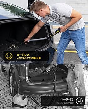 Amazon | Fanttik Slim V8 Apex ハンディクリーナー 車用掃除機