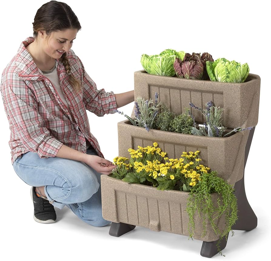 Amazon.com : Simplay3 American Home 3-Level Multi Tiered Planter