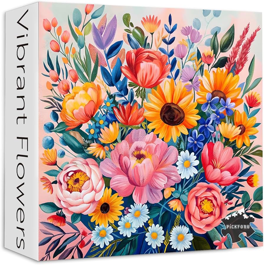 Amazon | PICKFORU フラワーパズル 大人用 1000ピース カラフルな春の